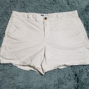 Women's White Linen Shorts